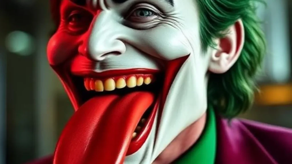 joker tongue meme